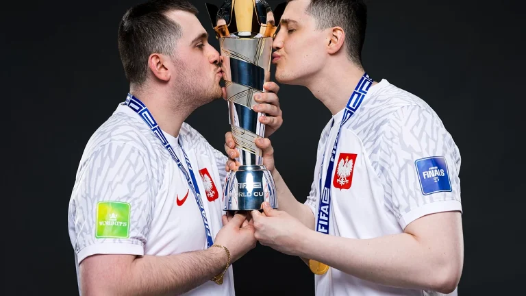 FIFAe eFootball World Cup trophy ceremony