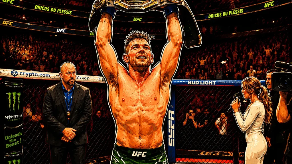Dricus du Plessis in the UFC octagon